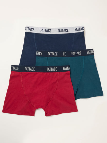 Dsiney Kidz - FatFace 3 Pack Red/Teal/Navy Boxers image 2
