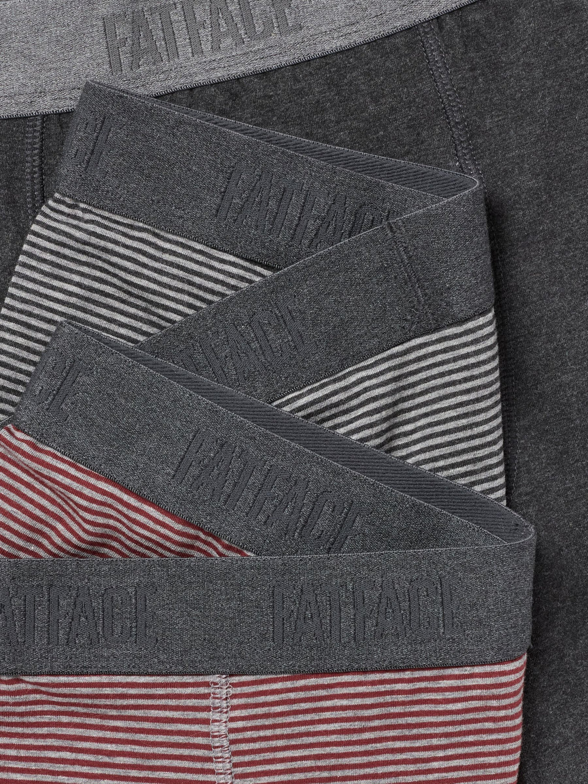 Dsiney Kidz - FatFace 3 Pack Grey/Striped/Red Boxers image 3