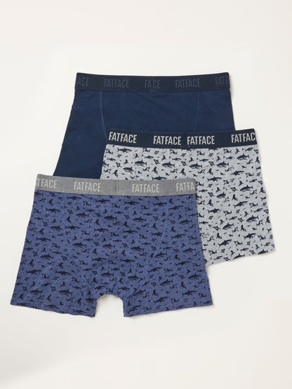 Dsiney Kidz - FatFace 3 Pack Shark Print Boxers image 2