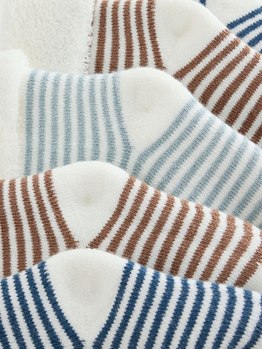 Dsiney Kidz - Stripe Roll Top Towel Baby Socks 5 Pack image 2