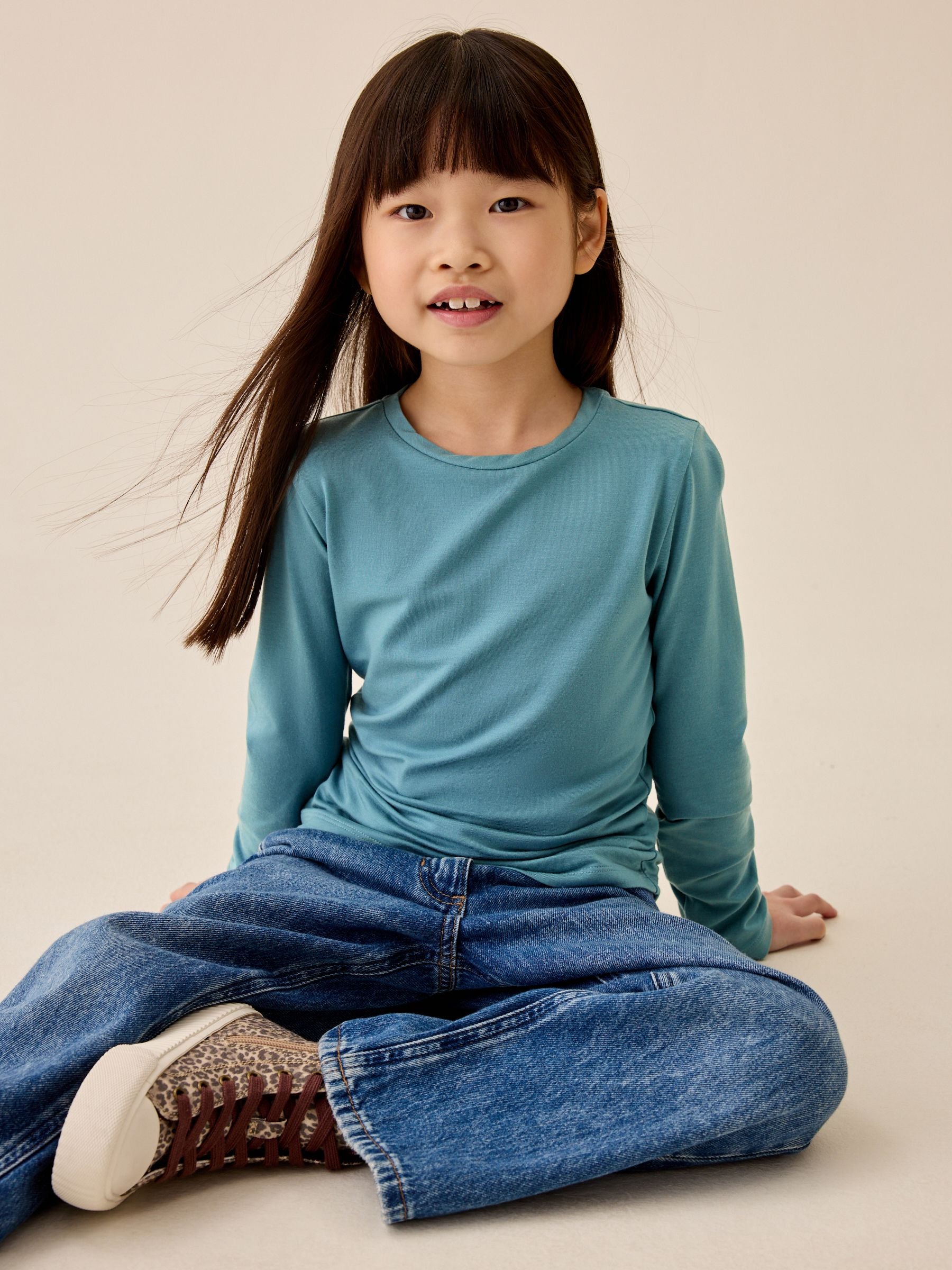 Dsiney Kidz - Teal Blue Supersoft Long Sleeve Top (3-16yrs) image 4