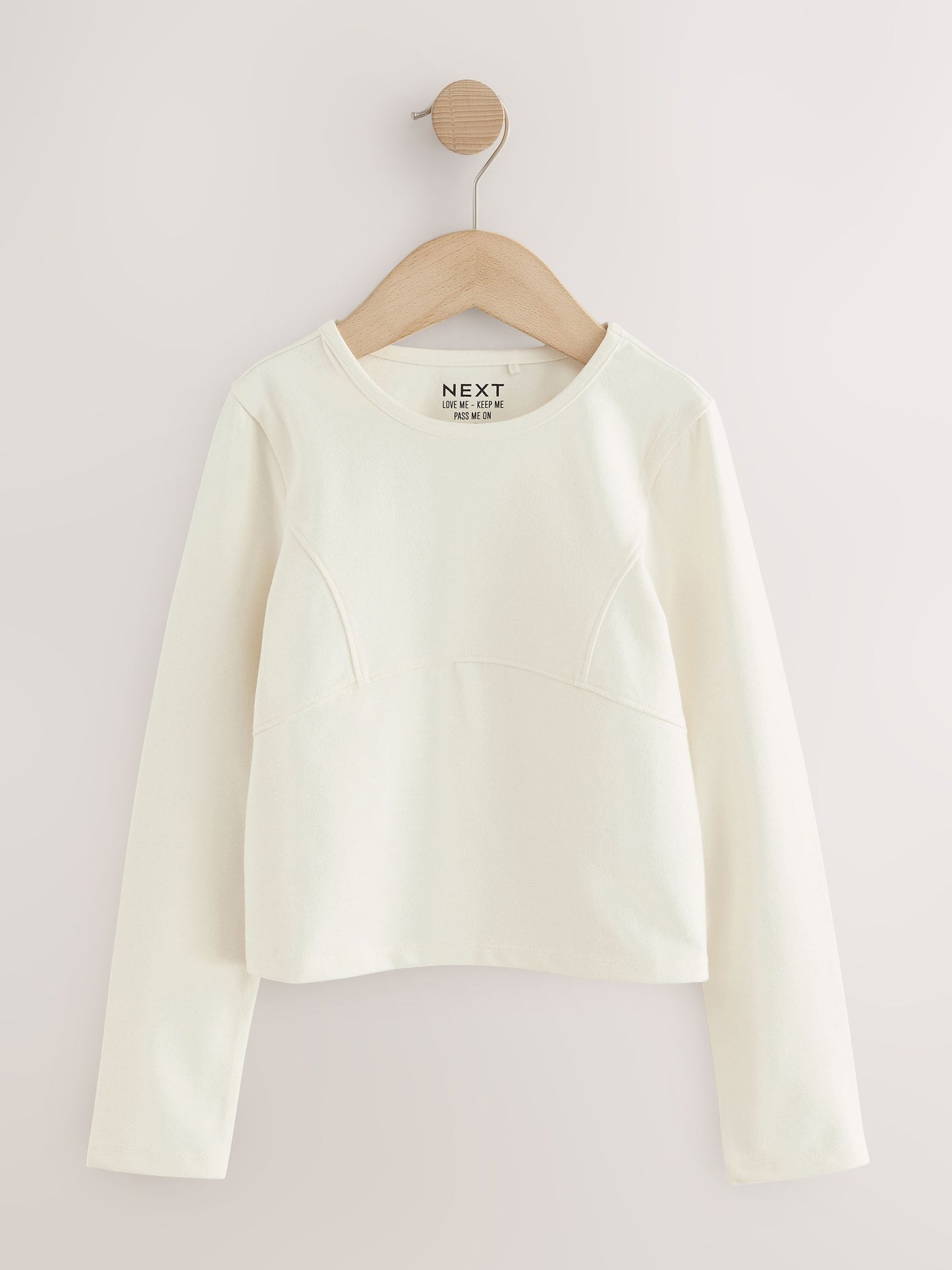Dsiney Kidz - Ecru Long Sleeve Seam Detail Top (3-16yrs) image 5