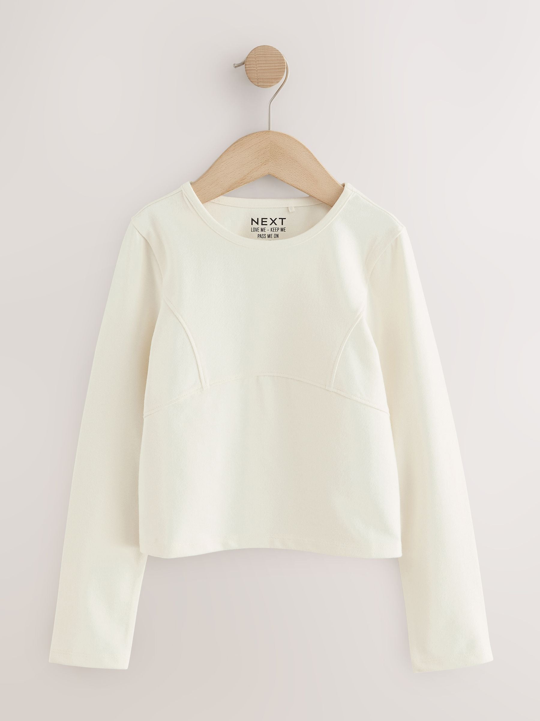 Dsiney Kidz - Ecru Long Sleeve Seam Detail Top (3-16yrs) image 5