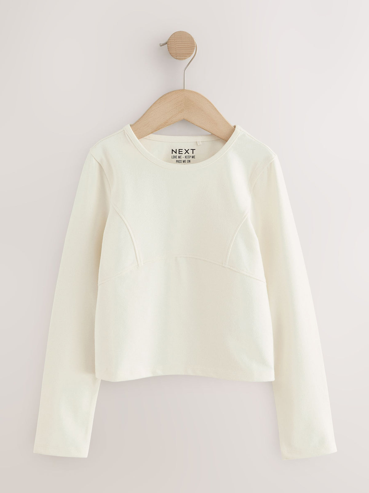 Dsiney Kidz - Ecru Long Sleeve Seam Detail Top (3-16yrs) image 5