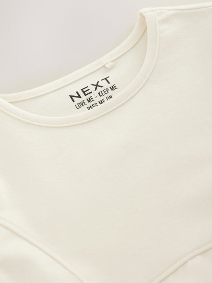 Dsiney Kidz - Ecru Long Sleeve Seam Detail Top (3-16yrs) image 8
