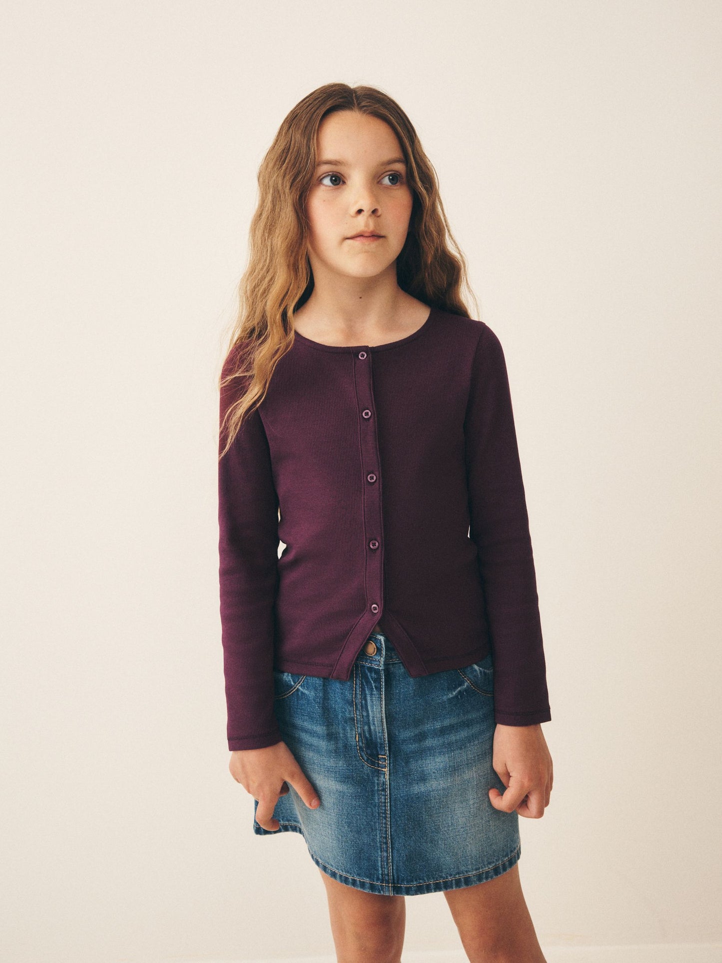Dsiney Kidz - Berry Long Sleeve Ribbed Cardigan (3-16yrs) image 1