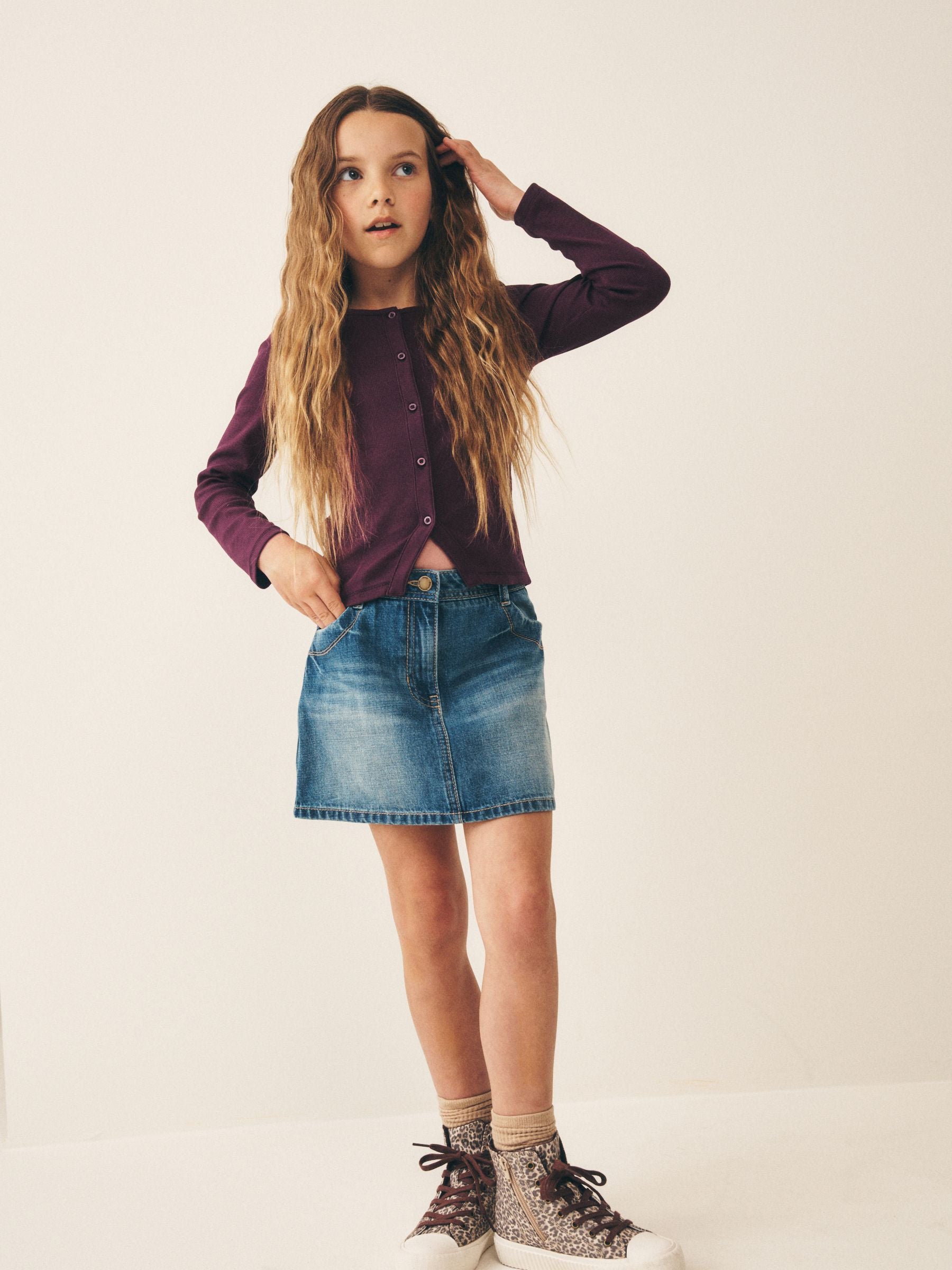 Dsiney Kidz - Berry Long Sleeve Ribbed Cardigan (3-16yrs) image 2