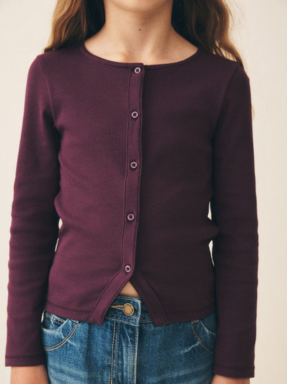 Dsiney Kidz - Berry Long Sleeve Ribbed Cardigan (3-16yrs) image 4