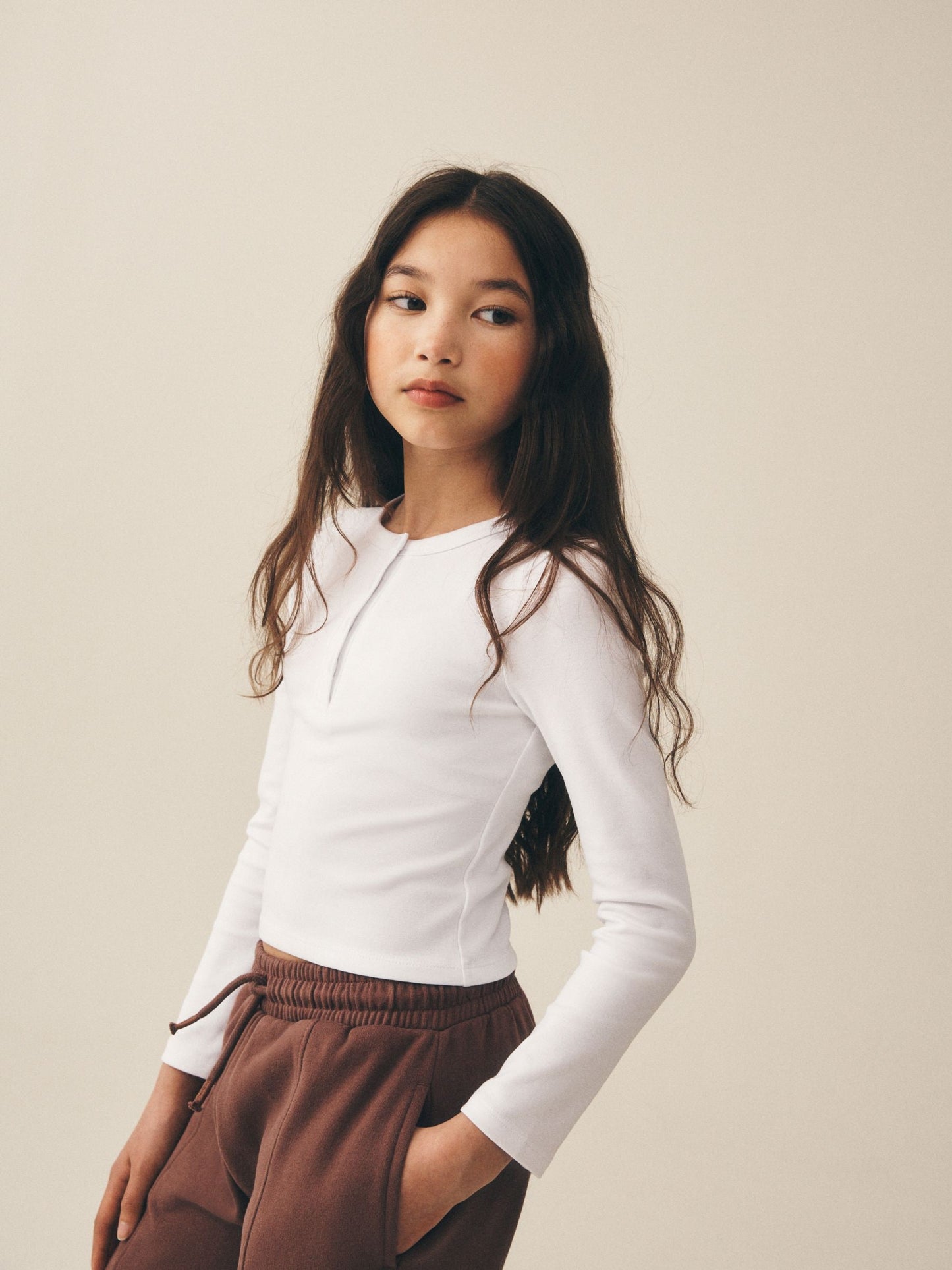 Dsiney Kidz - White Long Sleeve Button Top (3-16yrs) image 1