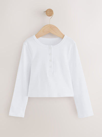 Dsiney Kidz - White Long Sleeve Button Top (3-16yrs) image 5