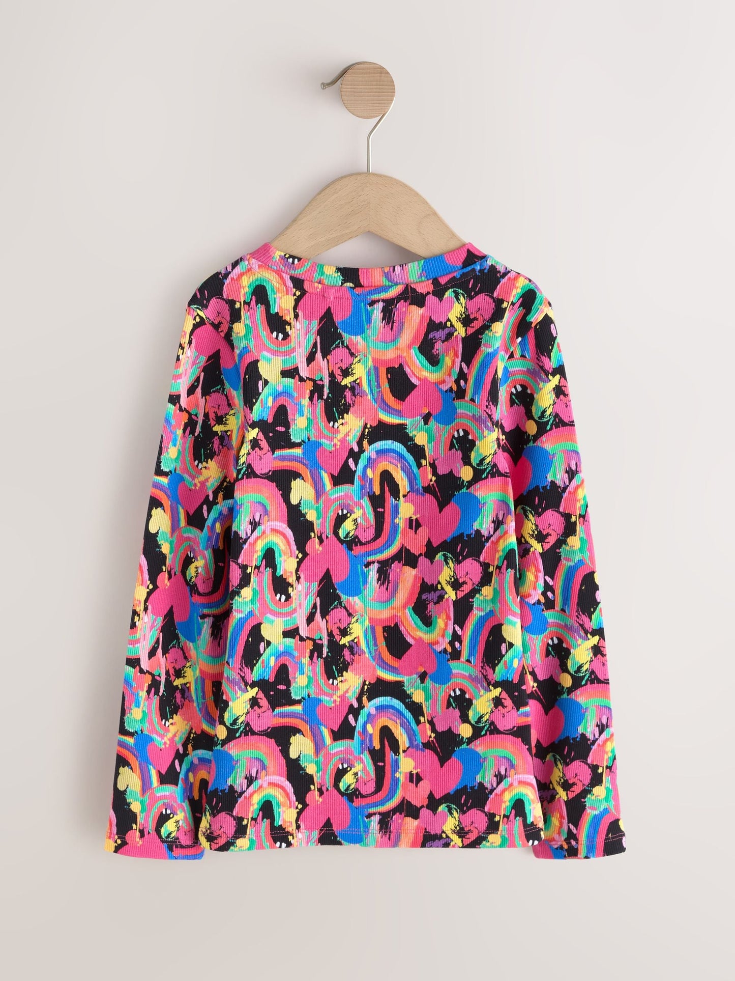 Dsiney Kidz - Bright Heart Rainbow Long Sleeve Ribbed Top (3-16yrs) image 6