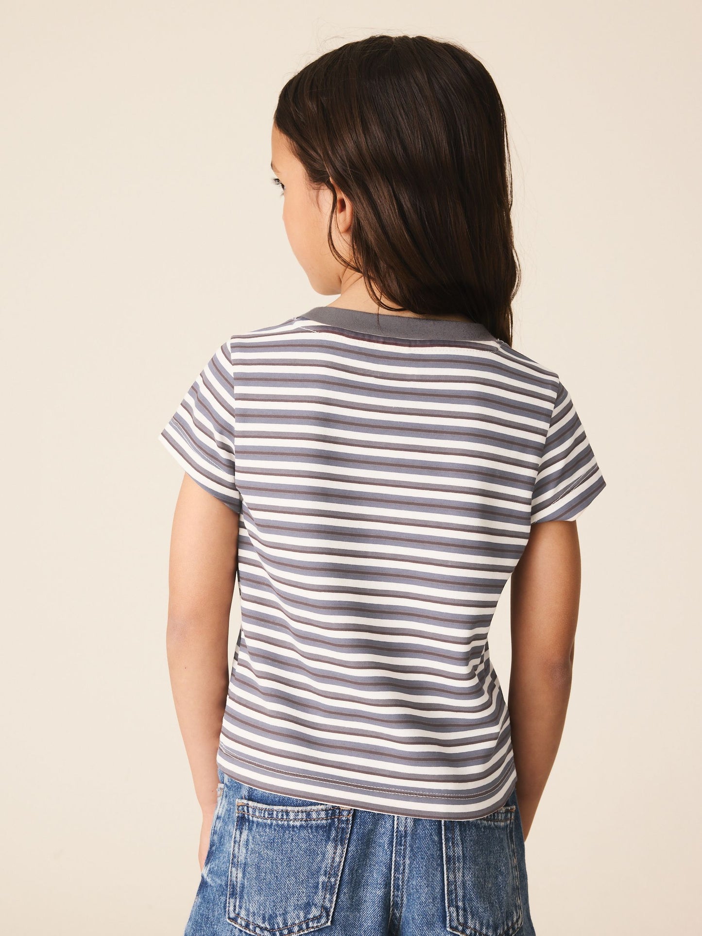 Dsiney Kidz - Grey Stripe Dog Beaded T-Shirt (3-16yrs) image 3