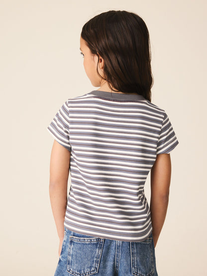 Dsiney Kidz - Grey Stripe Dog Beaded T-Shirt (3-16yrs) image 3