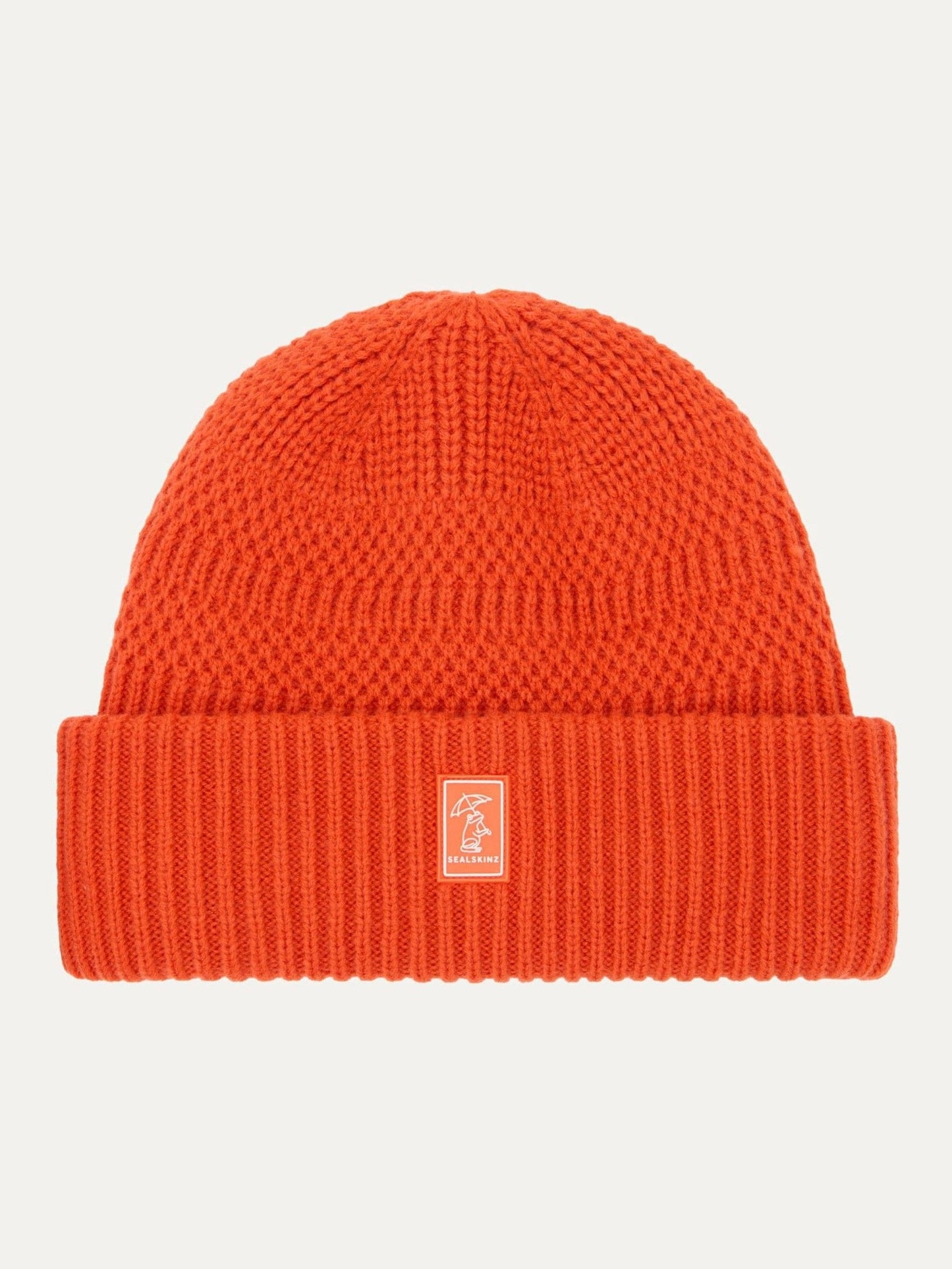 Sealskinz Orange Ruston Waterproof Cold Weather Roll Cuff Beanie image 1