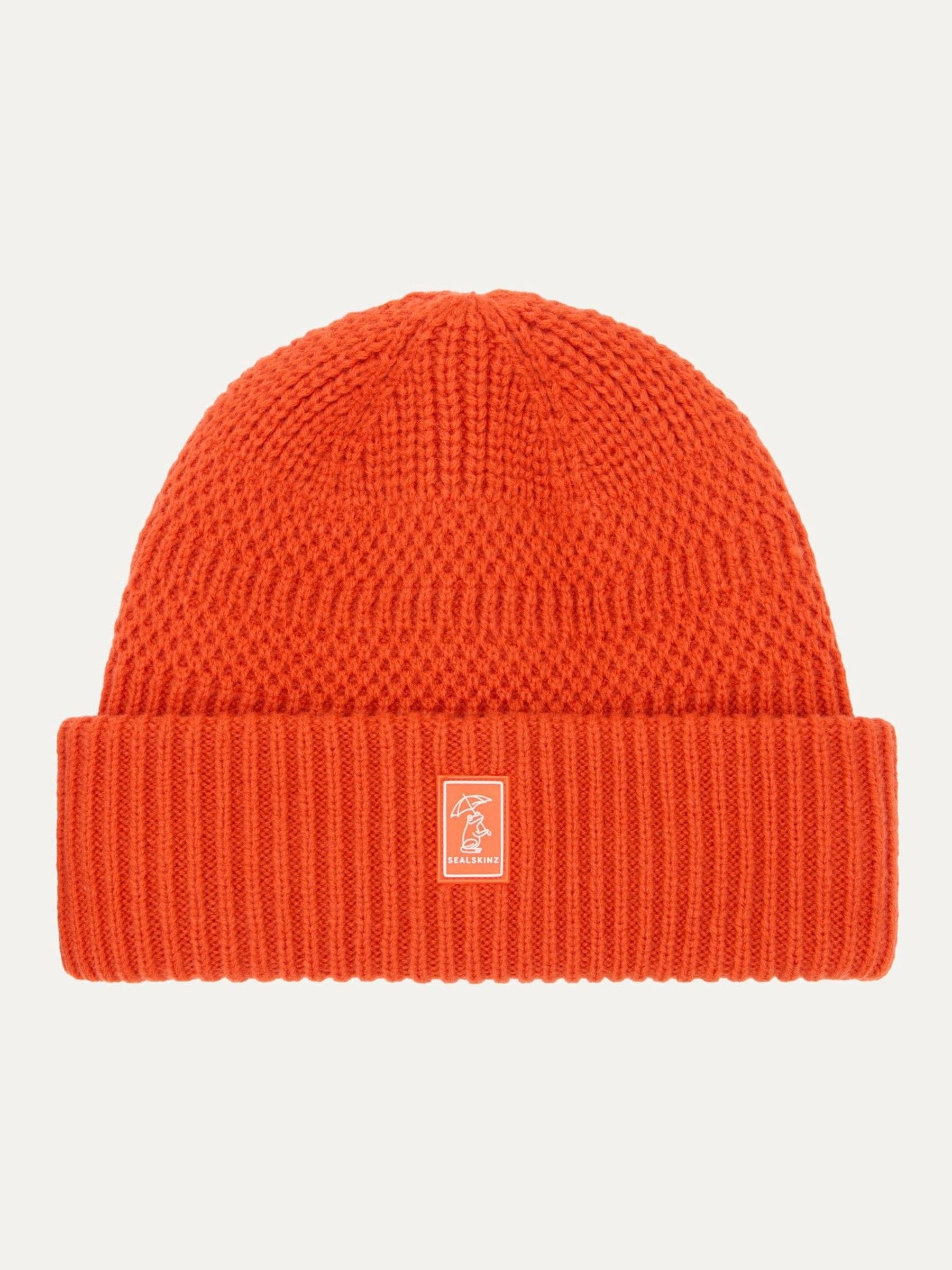 Sealskinz Orange Ruston Waterproof Cold Weather Roll Cuff Beanie image 1