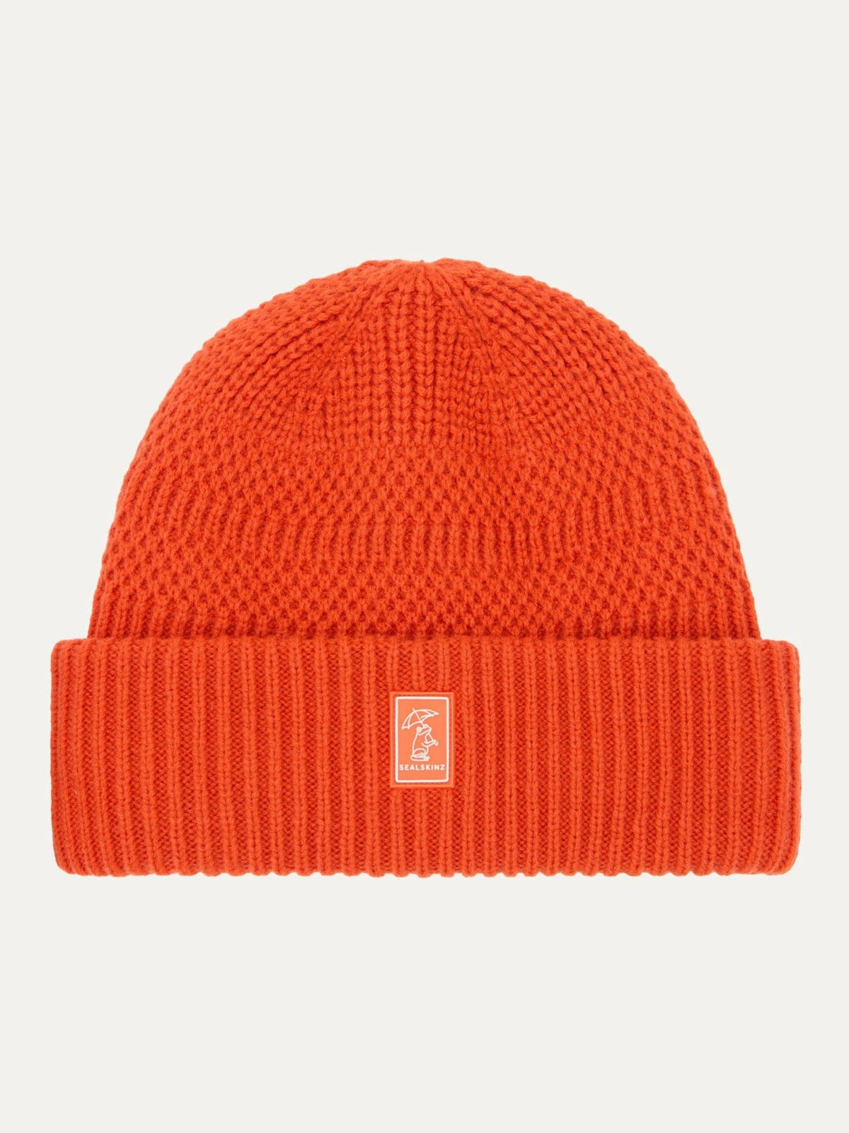 Sealskinz Orange Ruston Waterproof Cold Weather Roll Cuff Beanie image 1
