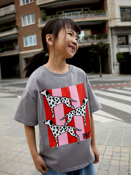 Dsiney Kidz - Grey Dalmation Kendra Dandy Oversized Graphic T-Shirt (3-16yrs) image 1