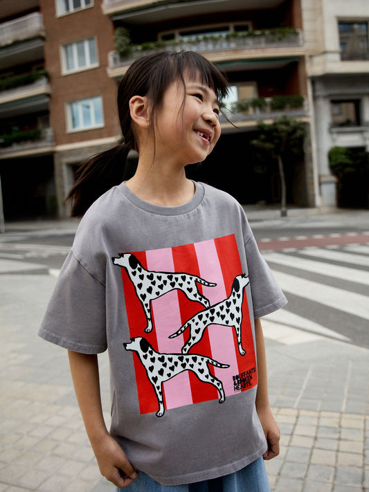 Dsiney Kidz - Grey Dalmation Kendra Dandy Oversized Graphic T-Shirt (3-16yrs) image 1