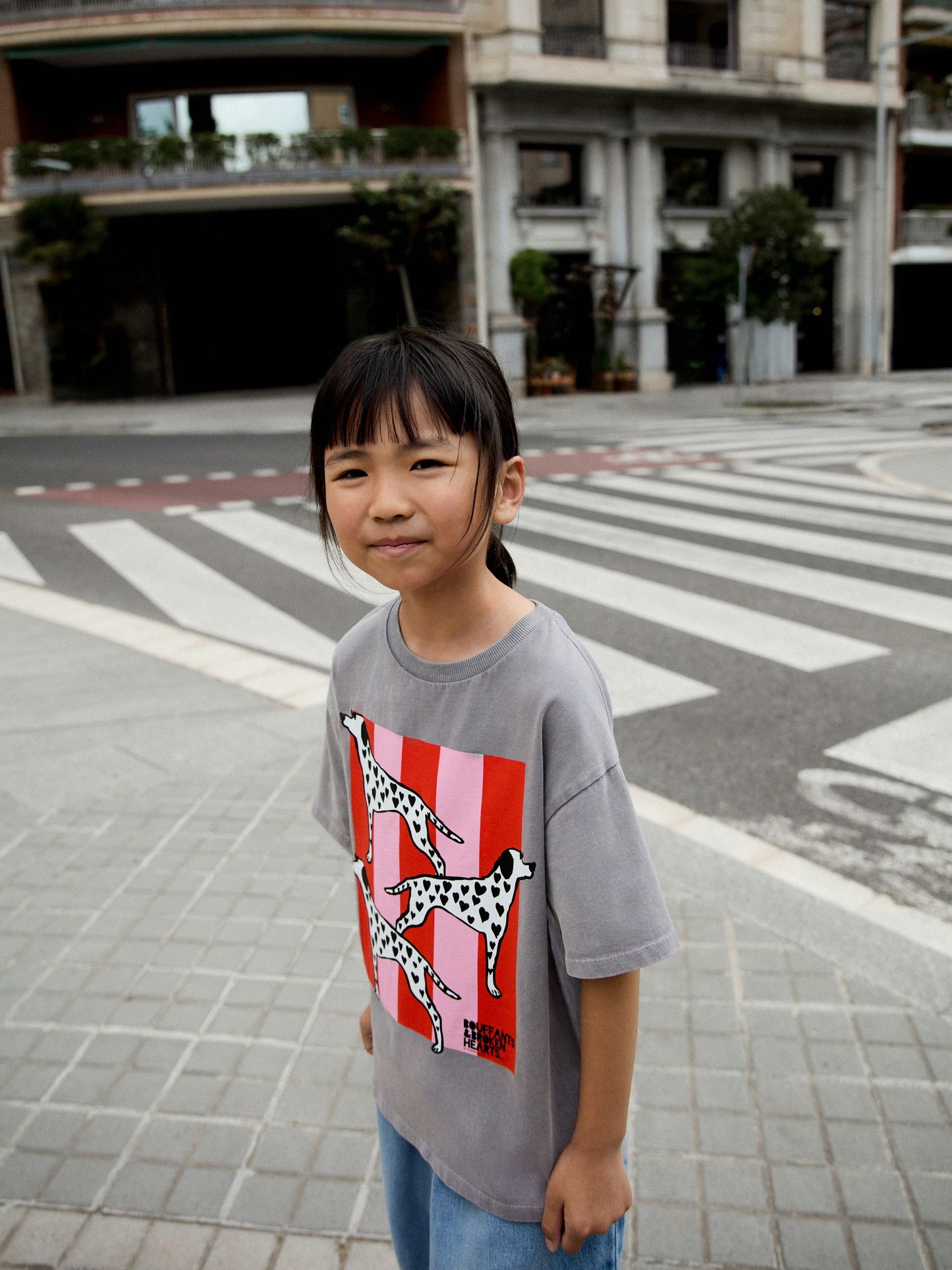 Dsiney Kidz - Grey Dalmation Kendra Dandy Oversized Graphic T-Shirt (3-16yrs) image 4