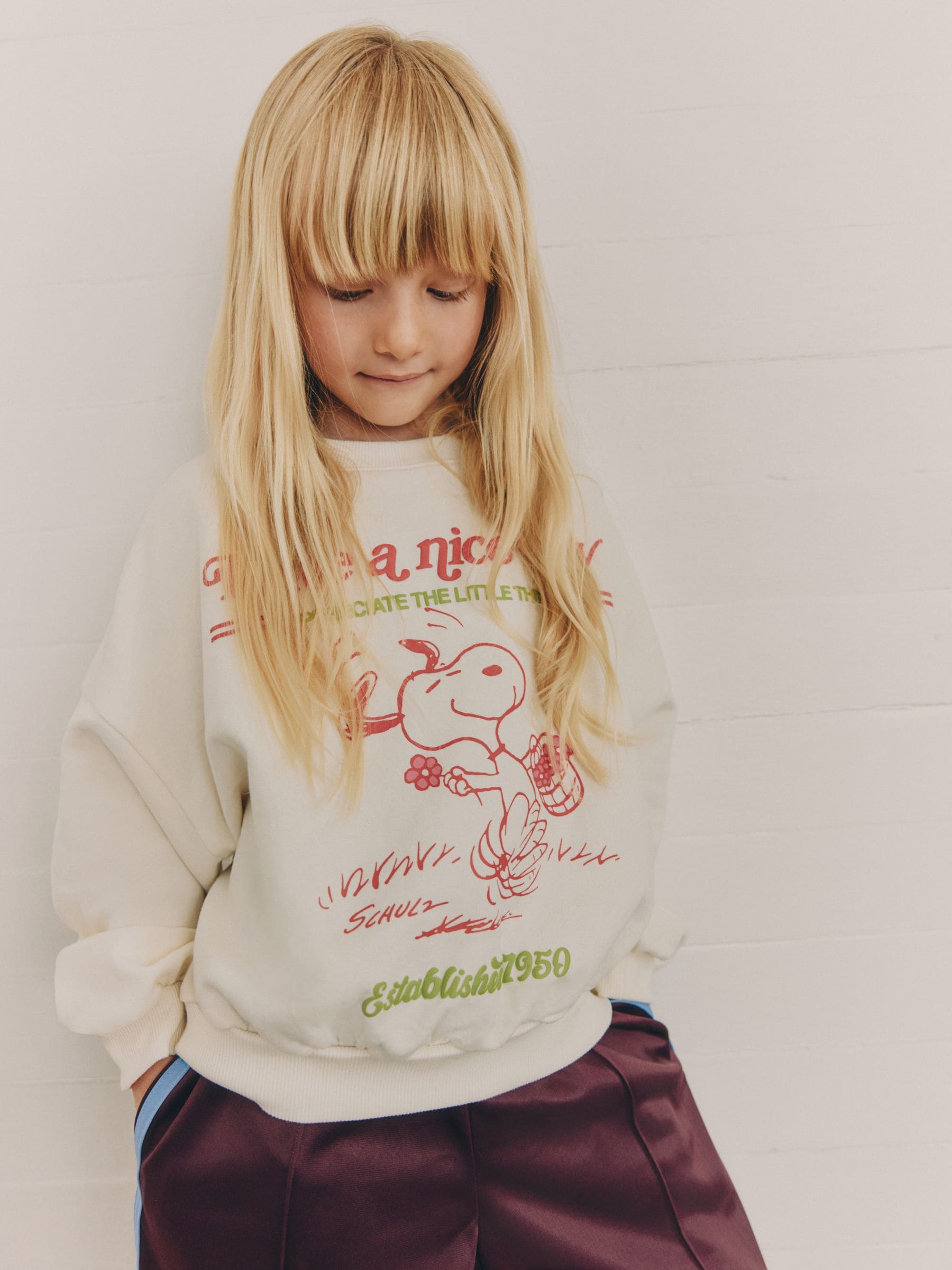 Dsiney Kidz - Cream Snoopy Long Sleeve Sweatshirt (3-16yrs) image 2