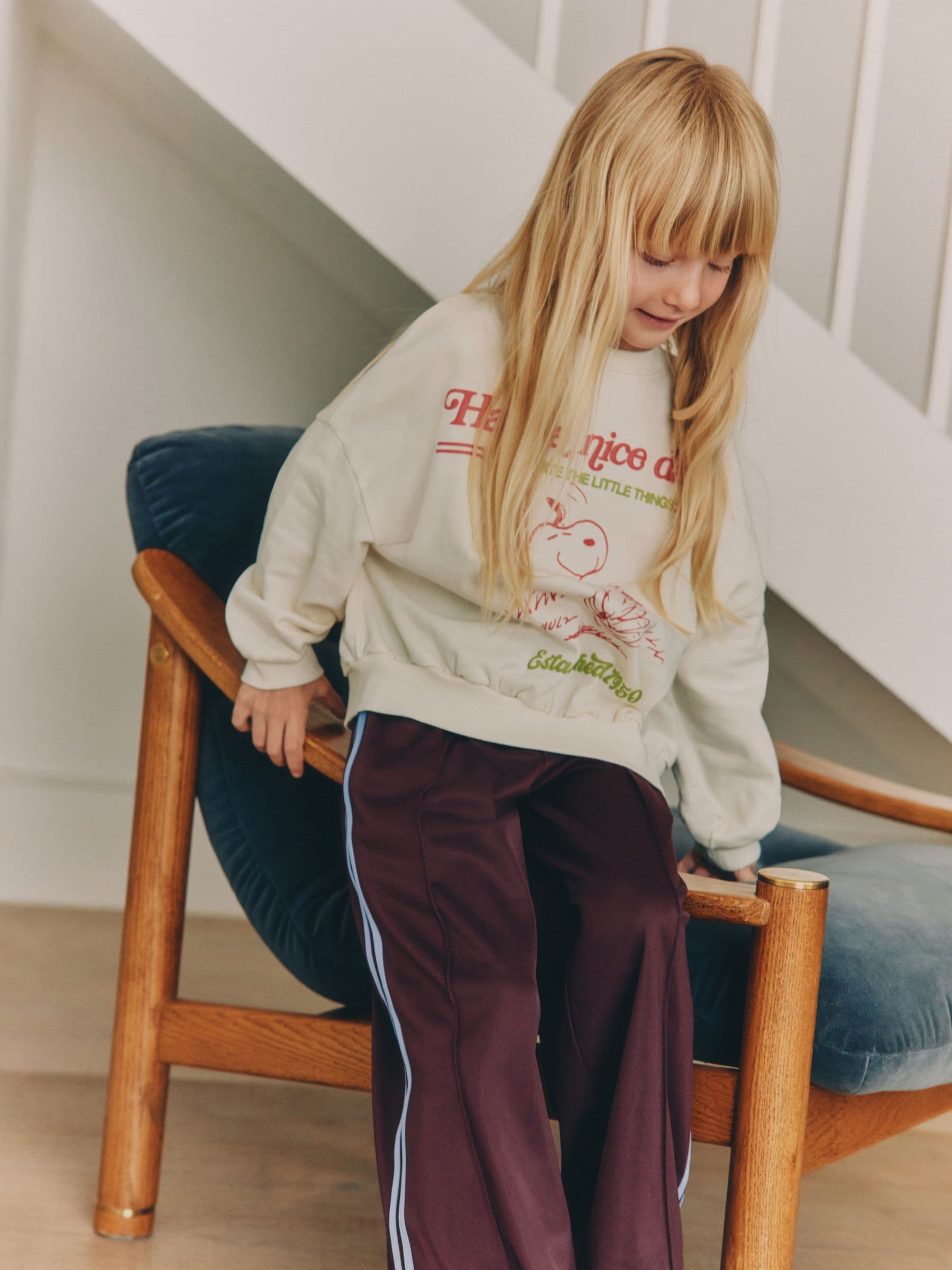 Dsiney Kidz - Cream Snoopy Long Sleeve Sweatshirt (3-16yrs) image 4