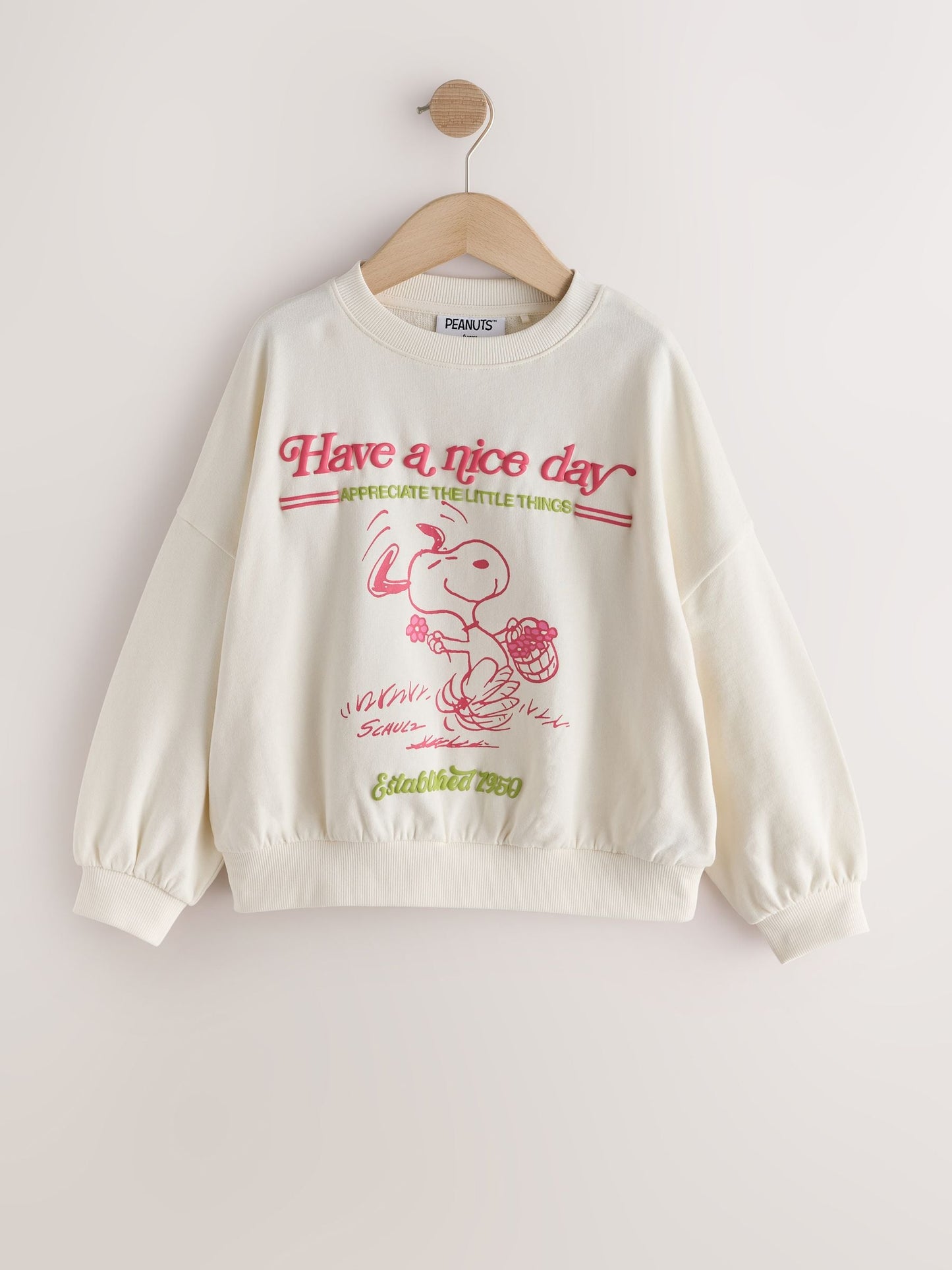 Dsiney Kidz - Cream Snoopy Long Sleeve Sweatshirt (3-16yrs) image 7