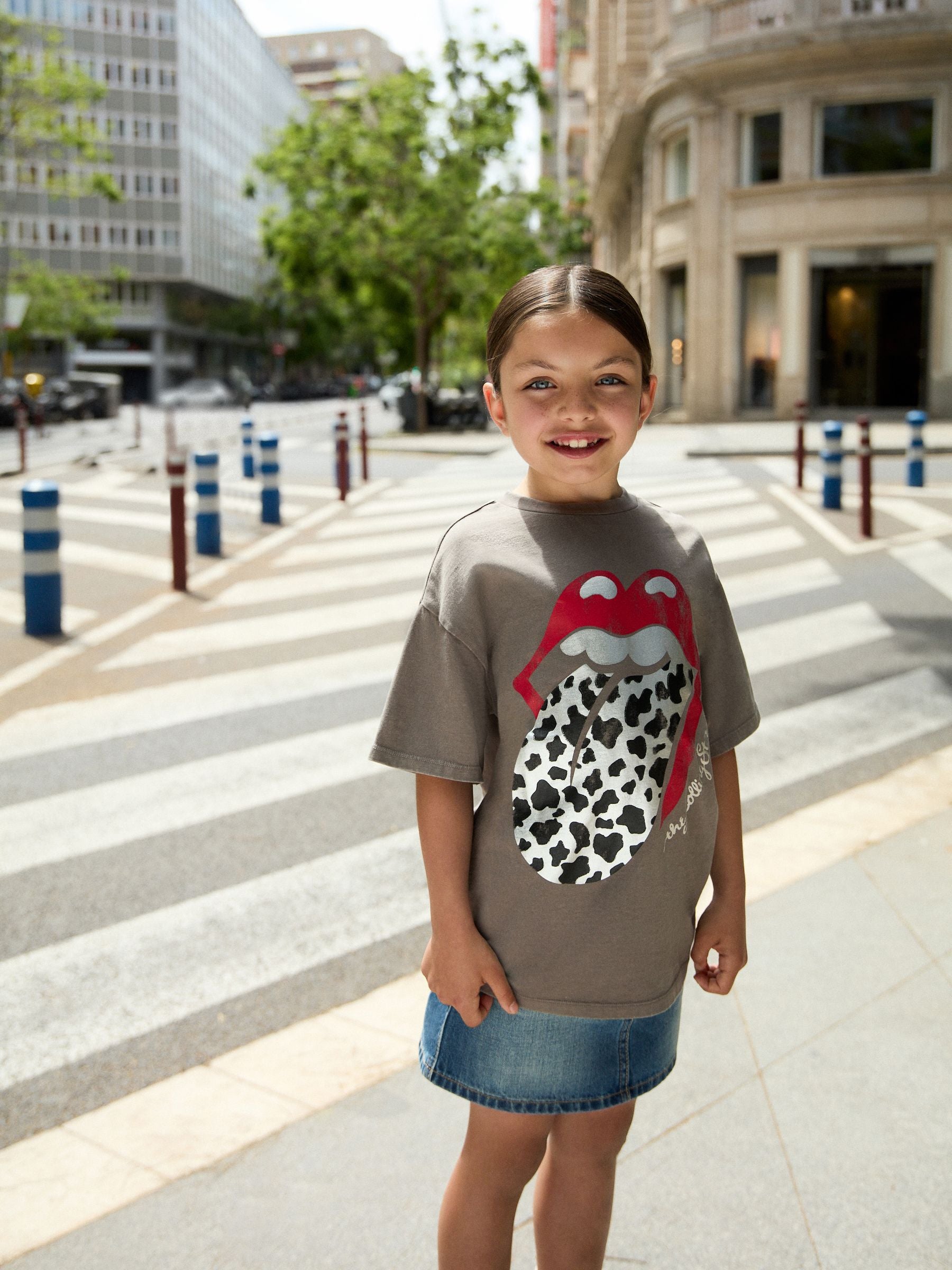 Dsiney Kidz - Charcoal Grey Rolling Stones Oversized T-Shirt (3-16yrs) image 2