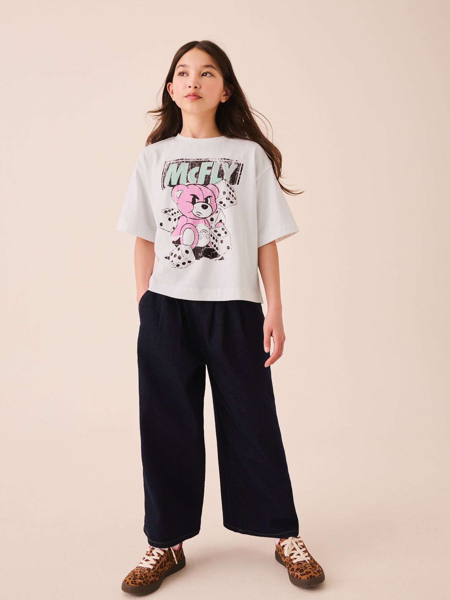 Dsiney Kidz - White McFly Oversized Boxy Graphic T-Shirt (3-16yrs) image 2
