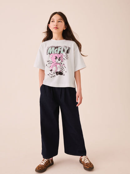 Dsiney Kidz - White McFly Oversized Boxy Graphic T-Shirt (3-16yrs) image 2