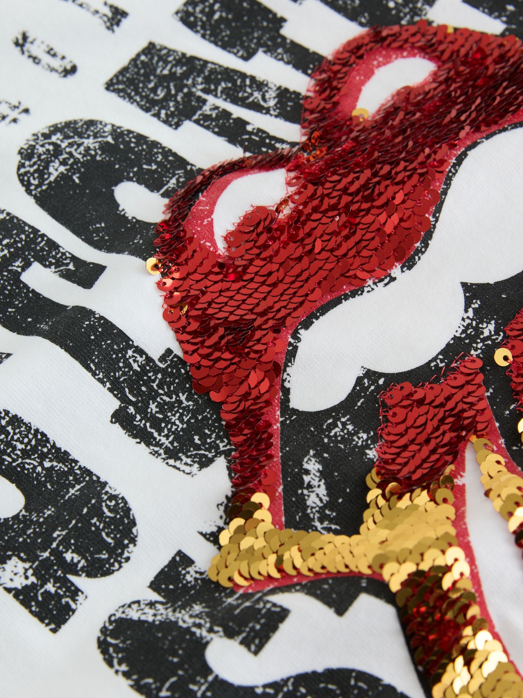 Dsiney Kidz - Ecru Sequin Rolling Stones Oversized T-Shirt (3-16yrs) image 8