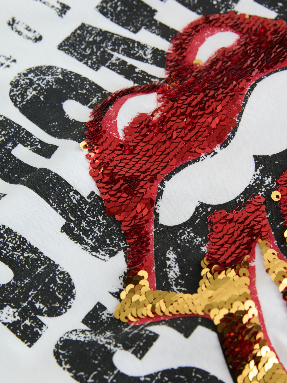 Dsiney Kidz - Ecru Sequin Rolling Stones Oversized T-Shirt (3-16yrs) image 8