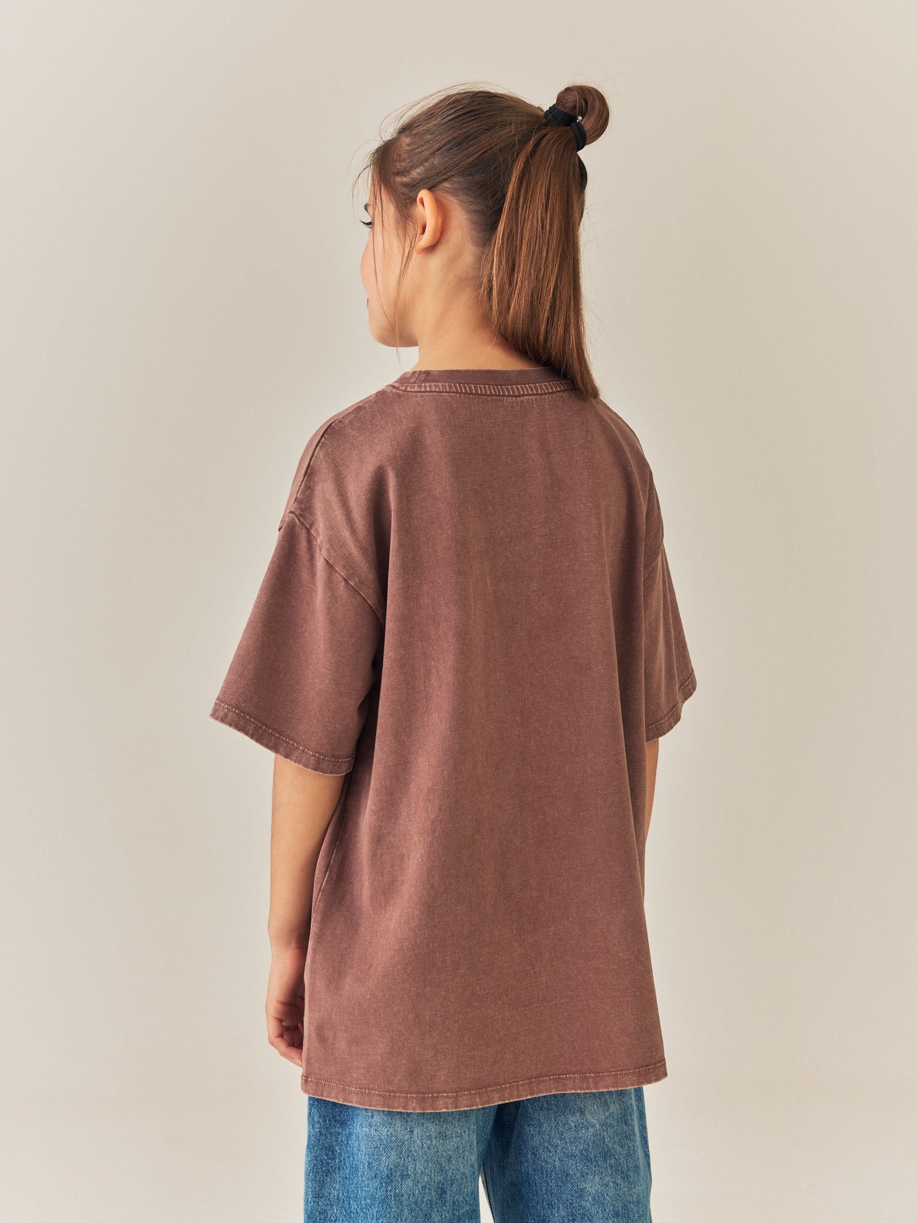Dsiney Kidz - Brown Horse Oversized Graphic T-Shirt (3-16yrs) image 3