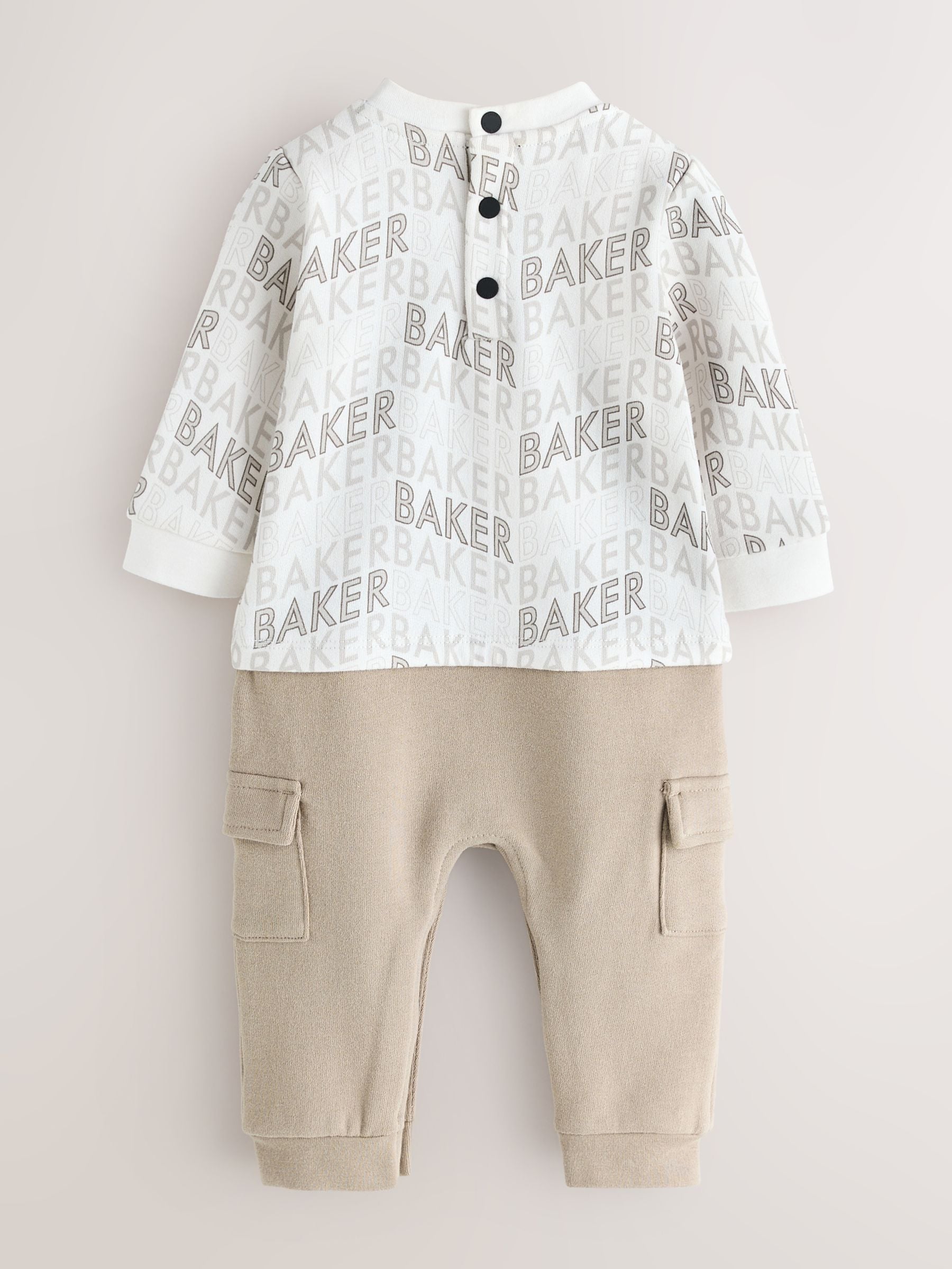 Baker by Ted Baker Letter Print Mockable Rompersuit image 2