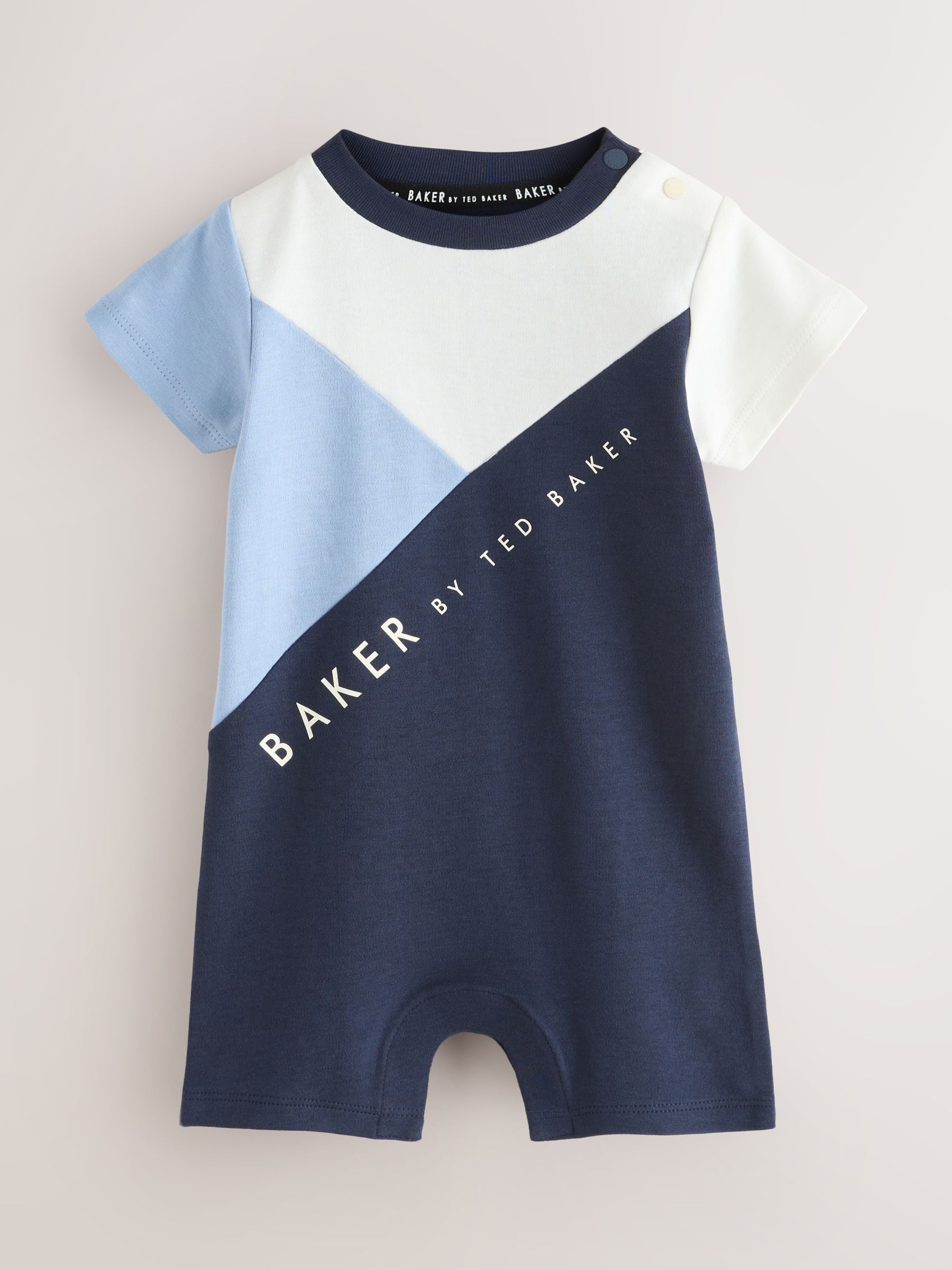 Baker by Ted Baker 2 Pack Colourblock Rompers image 3