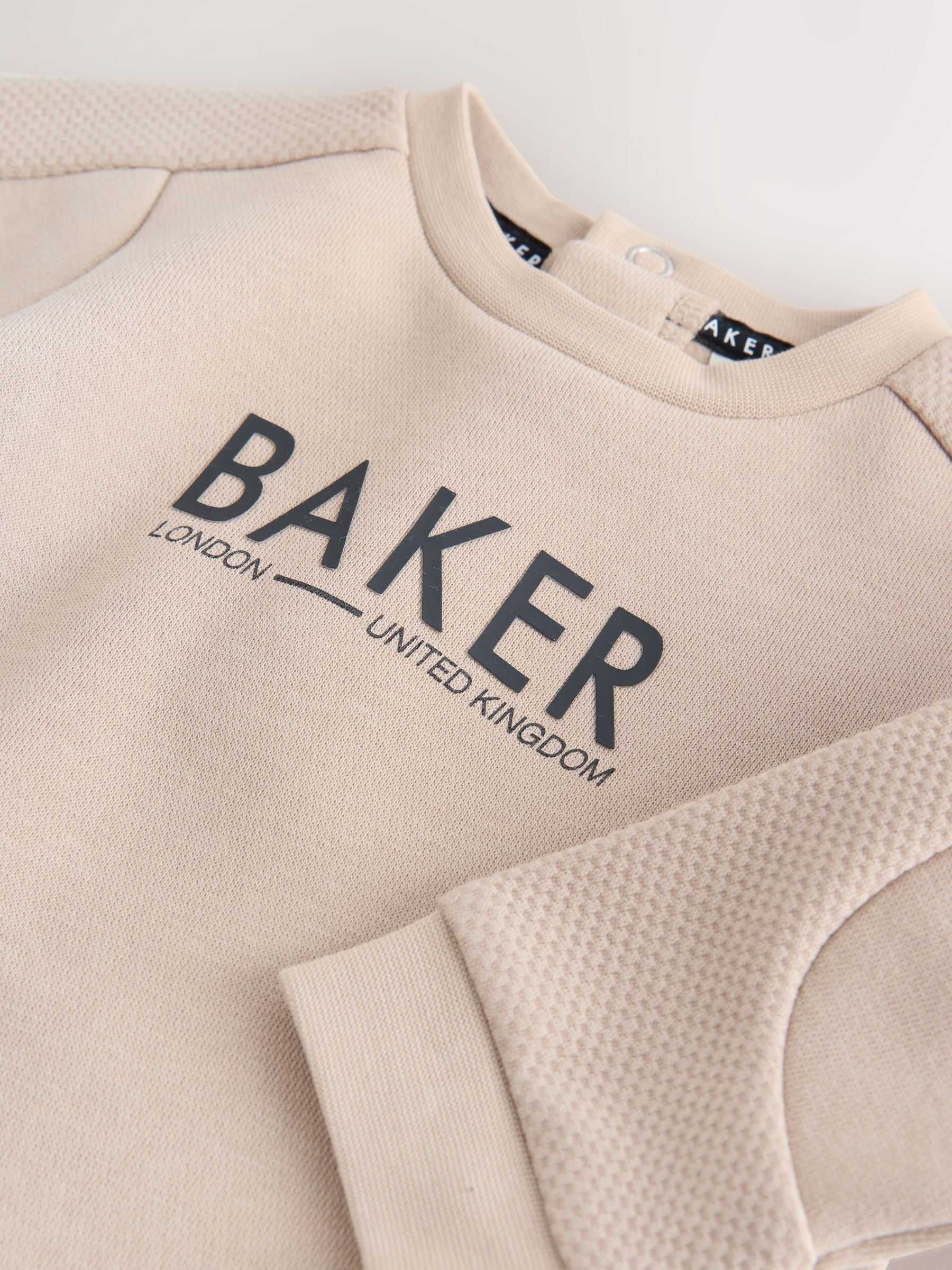 Baker by Ted Baker Stone/Charcoal Textured Romper image 4