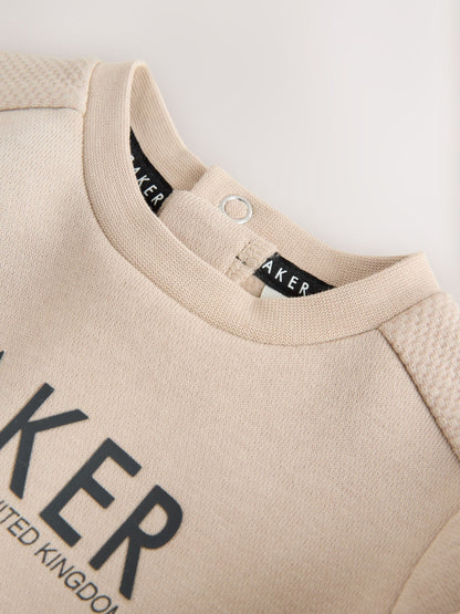 Baker by Ted Baker Stone/Charcoal Textured Romper image 6