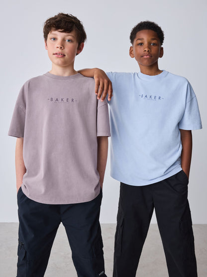 Dsiney Kidz - Baker by Ted Baker Blue/Pink Washed T-Shirts 2 Pack image 1