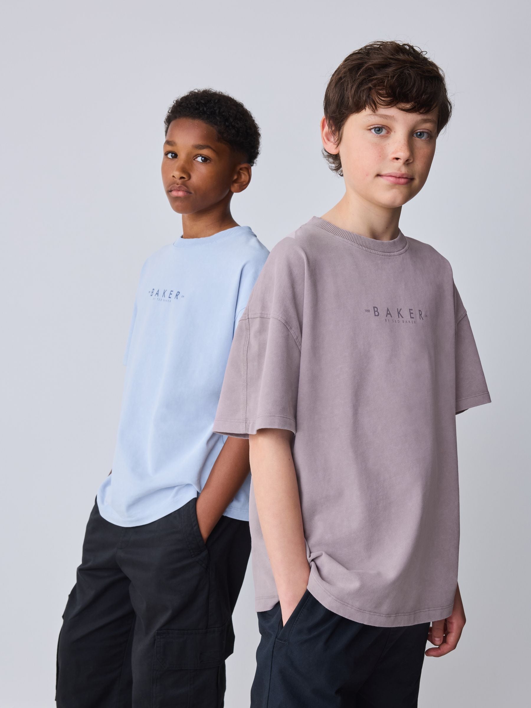 Dsiney Kidz - Baker by Ted Baker Blue/Pink Washed T-Shirts 2 Pack image 2