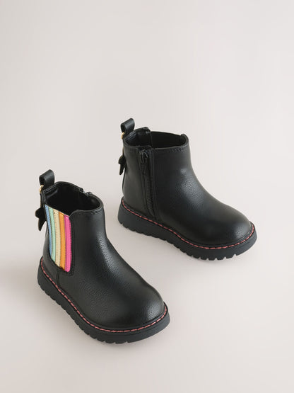 Little Bird Black Rainbow Star Chelsea Boots - image 2