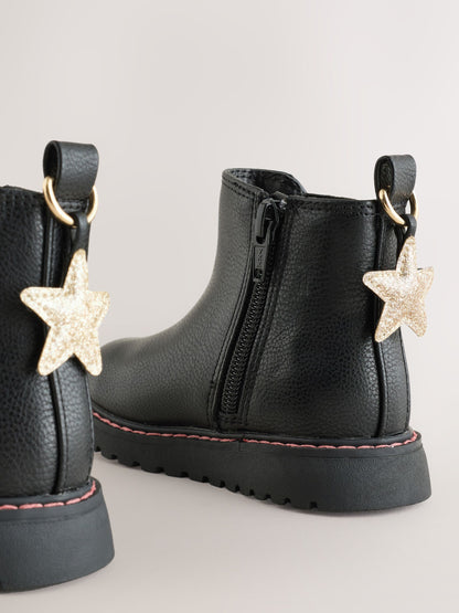 Little Bird Black Rainbow Star Chelsea Boots - image 3