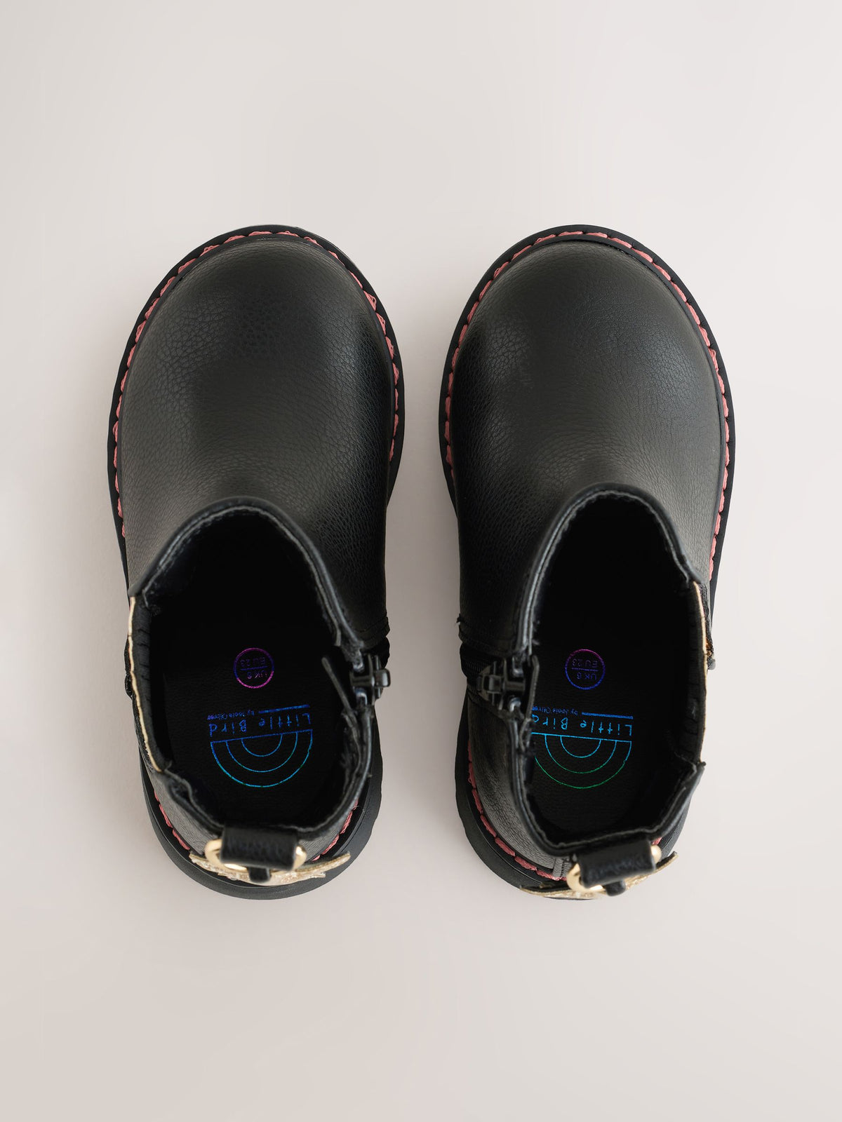 Little Bird Black Rainbow Star Chelsea Boots - image 5