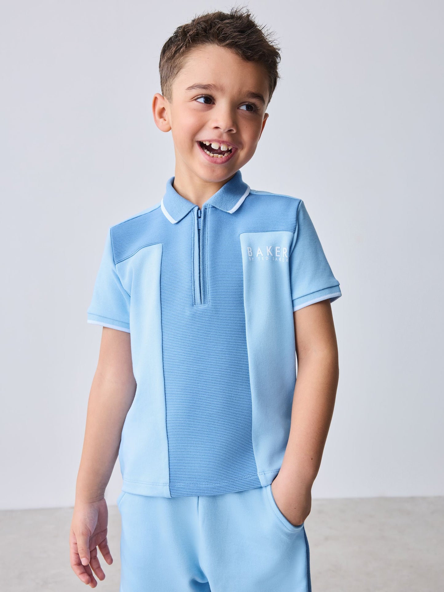 Baker by Ted Baker Textured Polo Shirt and Shorts Set image 4
