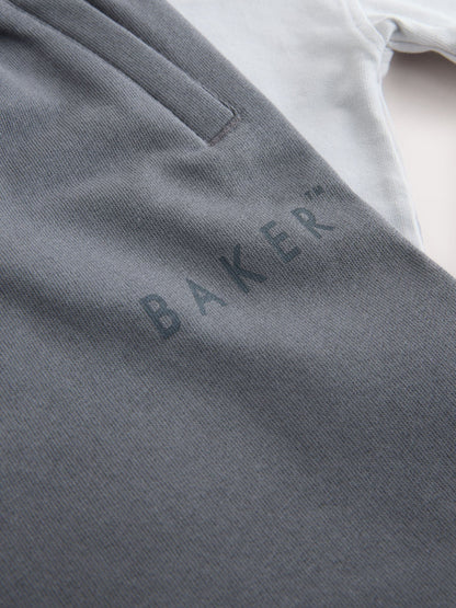 Dsiney Kidz - Baker by Ted Baker Grey Oversized Washed T-Shirts and Shorts Set image 11