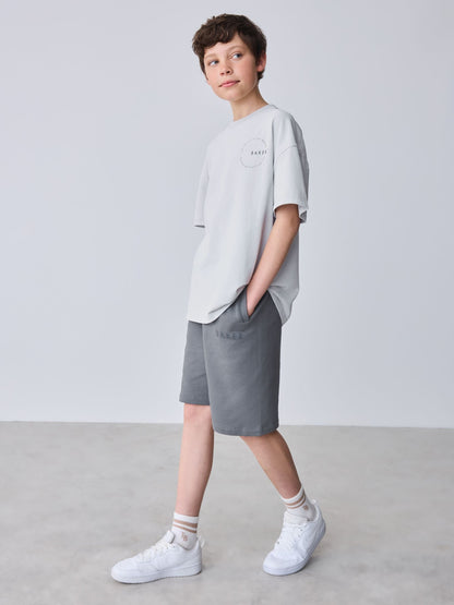Dsiney Kidz - Baker by Ted Baker Grey Oversized Washed T-Shirts and Shorts Set image 2