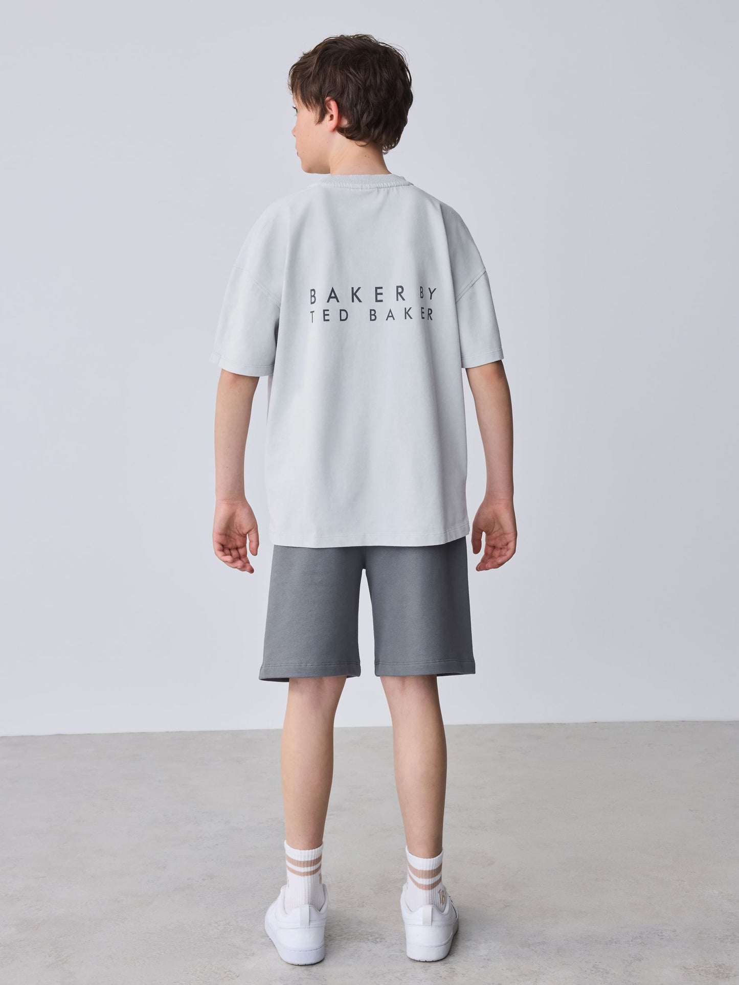 Dsiney Kidz - Baker by Ted Baker Grey Oversized Washed T-Shirts and Shorts Set image 3