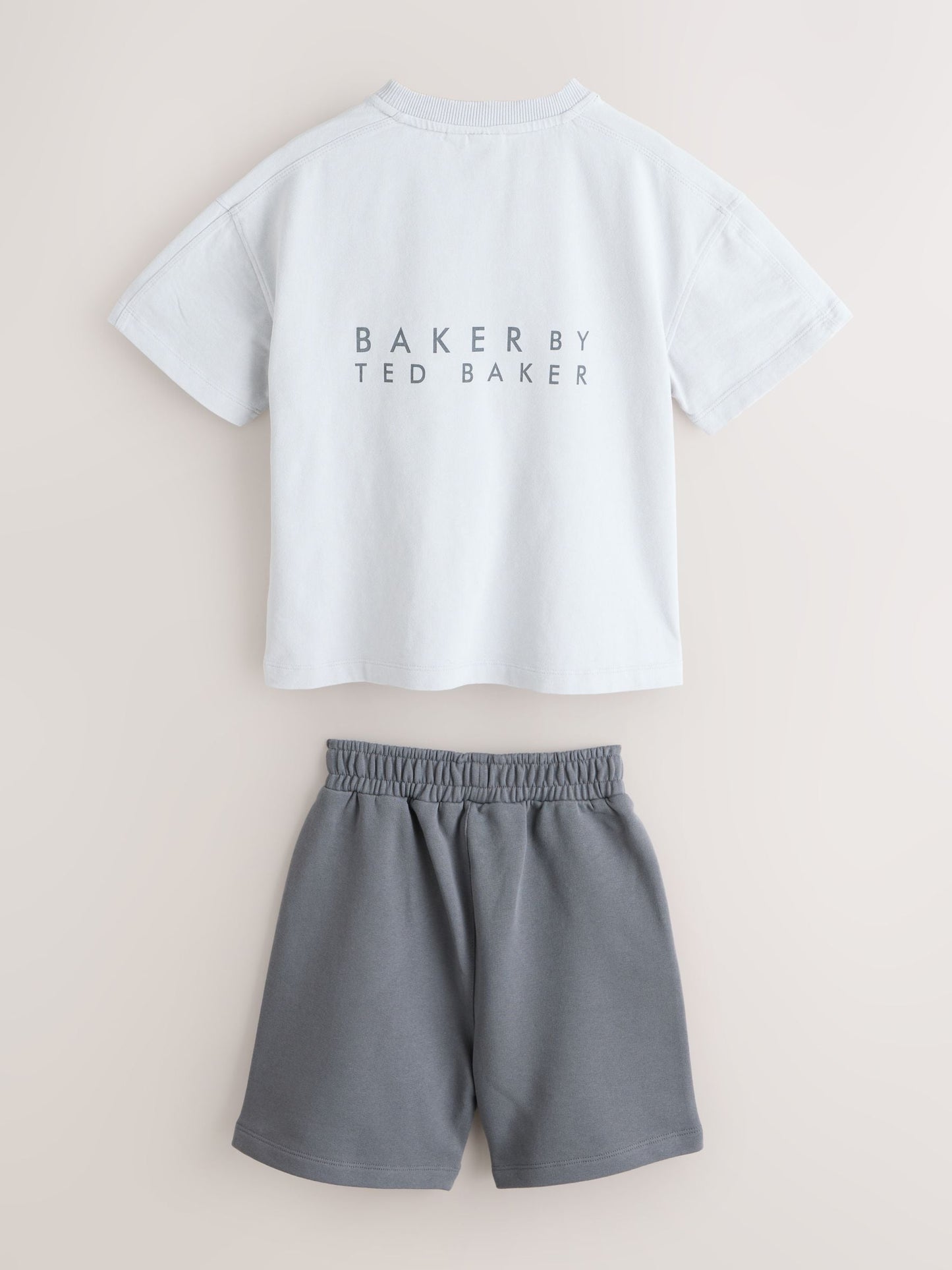 Dsiney Kidz - Baker by Ted Baker Grey Oversized Washed T-Shirts and Shorts Set image 8