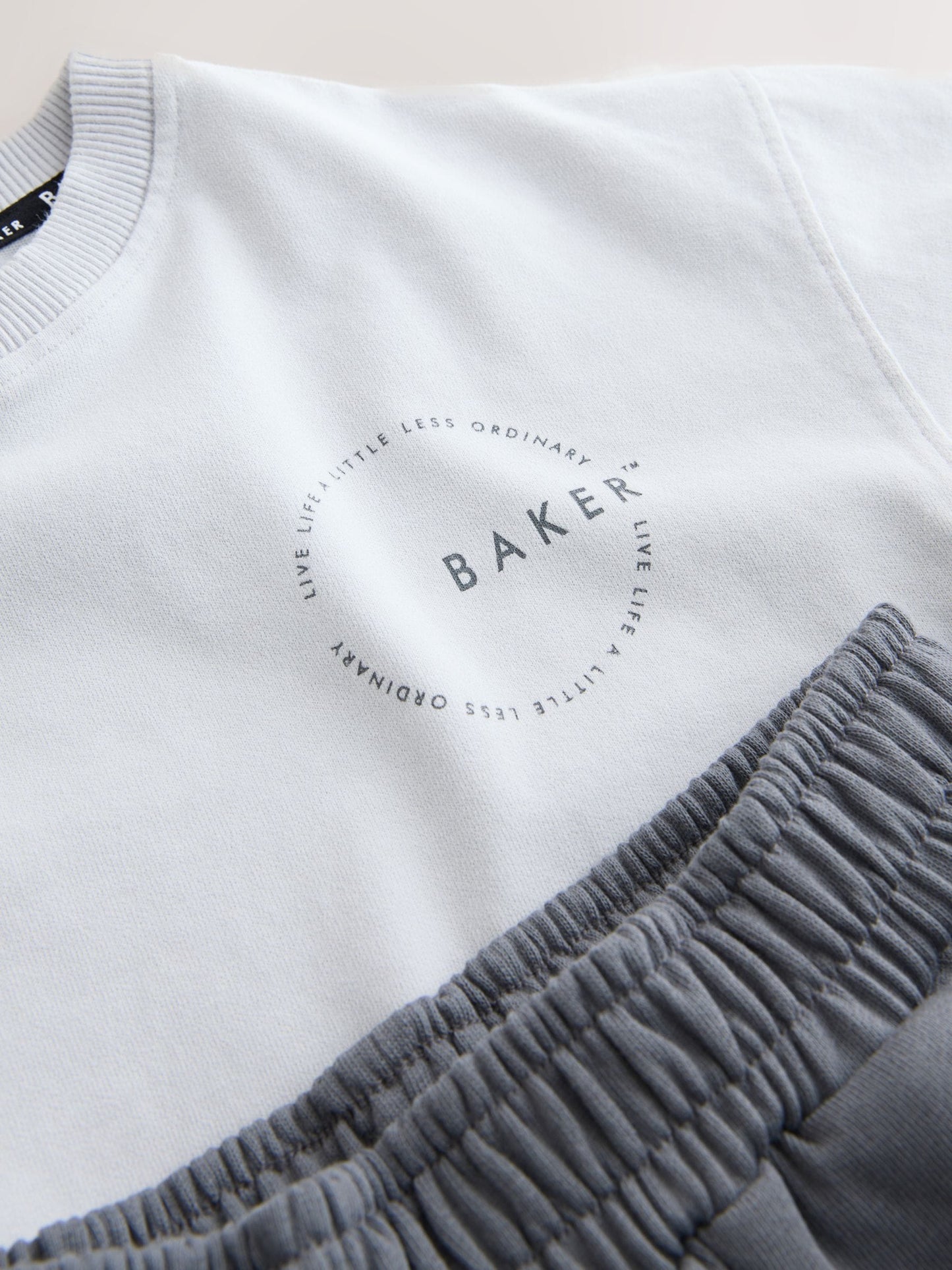 Dsiney Kidz - Baker by Ted Baker Grey Oversized Washed T-Shirts and Shorts Set image 9
