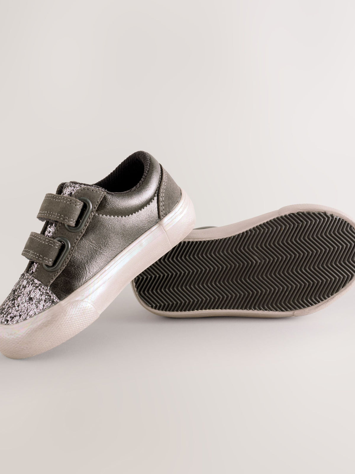 Dsiney Kidz - Pewter Grey Wide Fit (G) Touch Fastening Trainers image 3