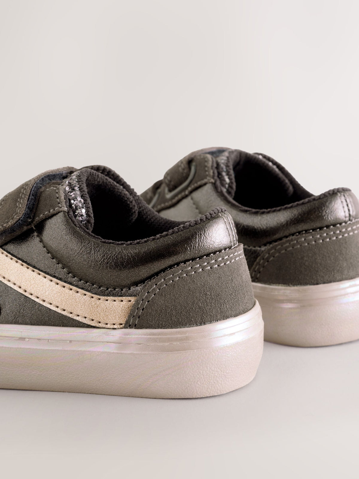 Dsiney Kidz - Pewter Grey Wide Fit (G) Touch Fastening Trainers image 5