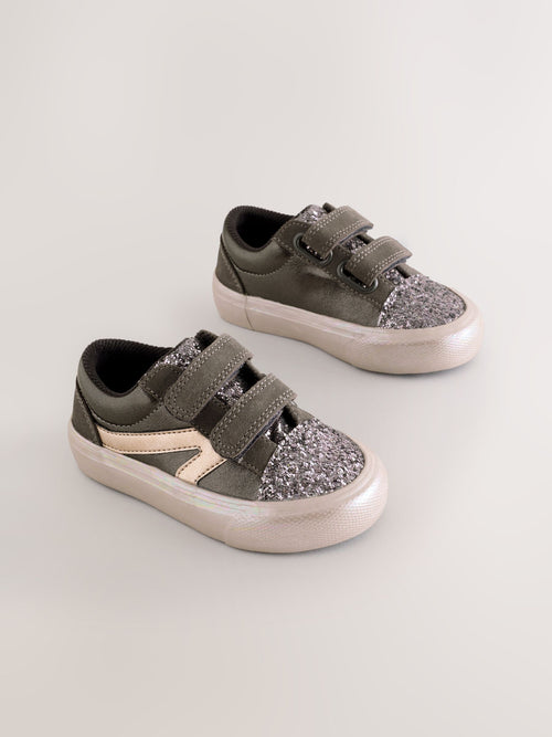 Dsiney Kidz - Pewter Grey Standard Fit (F) Touch Fastening Trainers image 1